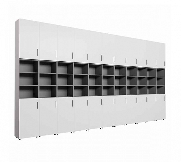 Шкаф встраиваемый закрытый с открытой полкой многосекционный ТР7 ЛДСП (1 секция) - Вид 1