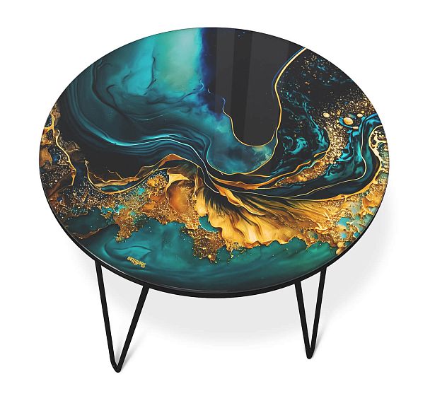 Столик журнальный Sheffilton SHT-CT27 королевский синий/черный муар - Вид 4