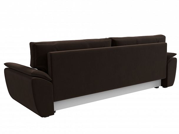 Прямой диван Нэстор Лайт (полностью микровельвет коричневый) - Вид 6