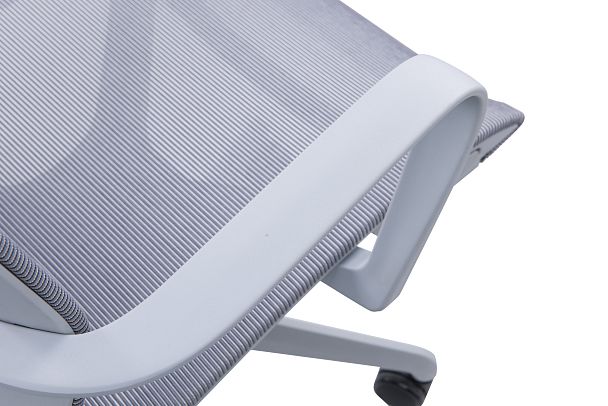 Кресло офисное Глория / серая  сетка / серый пластик - Вид 7