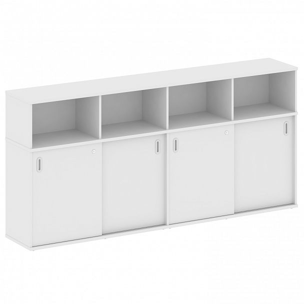 Шкаф-купе "Metal System" Б.ШК-4-Т белый - Вид 1