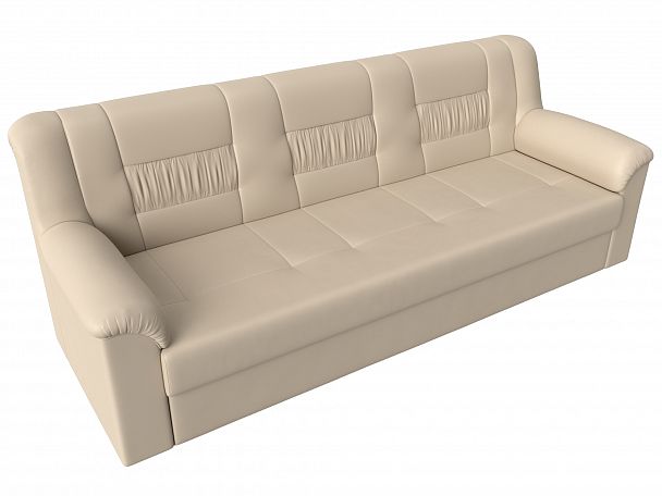 Прямой диван Карелия (полностью экокожа бежевая) - Вид 5