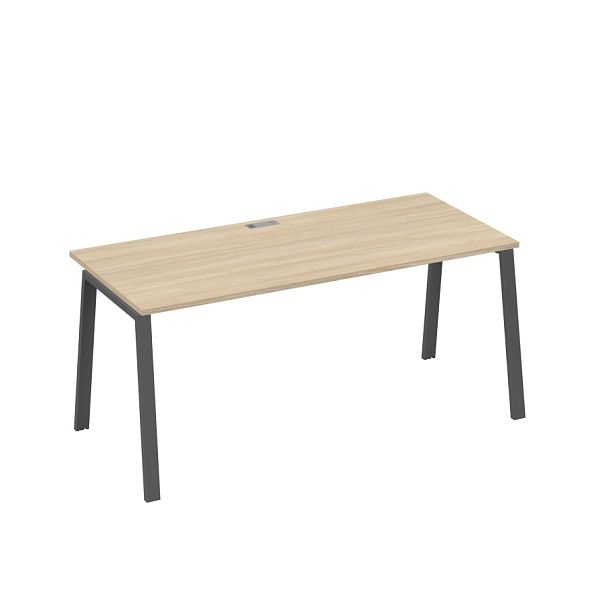 Стол письменный на металлокаркасе TRE A4 А4 Б3 026 БП дуб скандинавский / металлокаркас антрацит - Вид 1