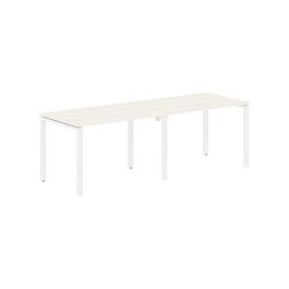 Стол 2-х местный EUWST 2380 Ясень Траун/Белый 2326х800х750 EDIS - Фото предпросмотра