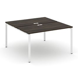 Concept Рабочая станция на 2 места CN.DRS-003 Дуб Мали/Металл Белый 1380*1480*750 - Фото предпросмотра