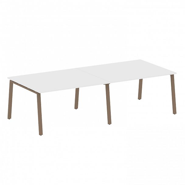 Стол для переговоров "Metal System" БА.ПРГ-2.3 белый/мокко - Вид 1