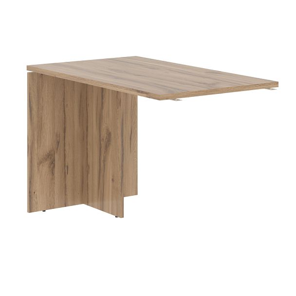 Брифинг-приставка EDB 1167 Дуб Денвер светлый/Черный 1160х670х750 EDIS - Вид 1