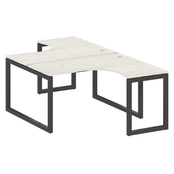 Metal System Quattro Р. ст. криволинейная на О-образном м/к 50БО.РАС-СА-2.3 Дуб наварра/Антрацит металл 1400*2435*750 - Вид 1