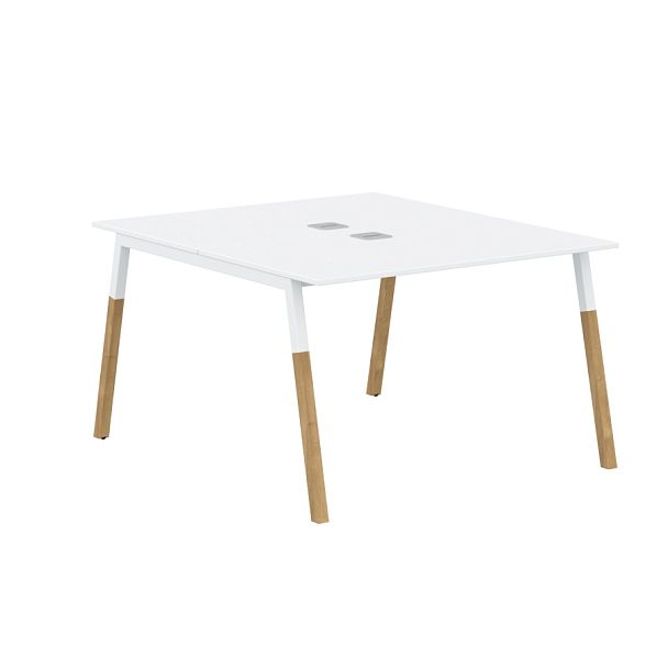 Стол FWST 1113 Белый премиум/Белый-Бук 1180х1370х733 FORTA - Вид 1