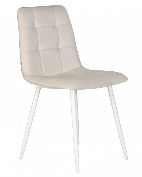 Стул обеденный DOBRIN CHILLY (Кремовый Holland 05, основание белое) - Вид 2