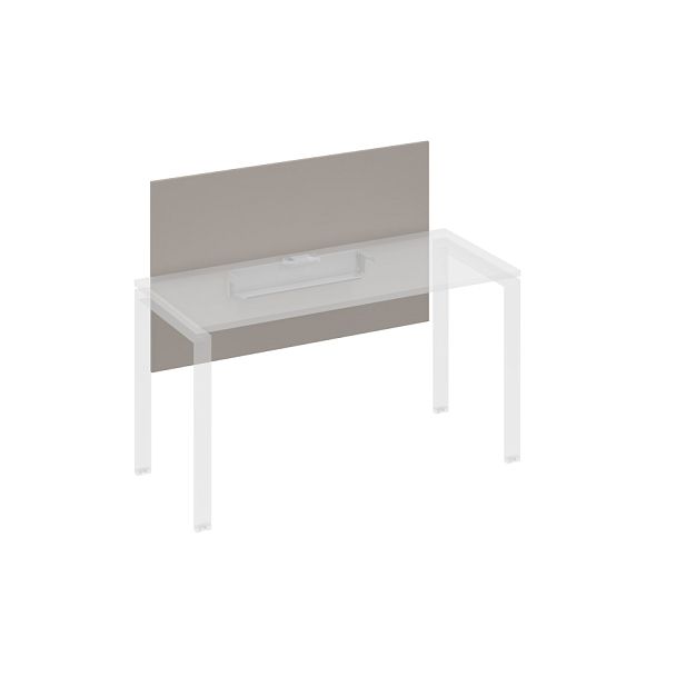 Экран настольный фронтальный большой для стола 140 с кабель-каналом A4 А4 Б 837 БП мокко премиум / металлокаркас серый - Вид 1