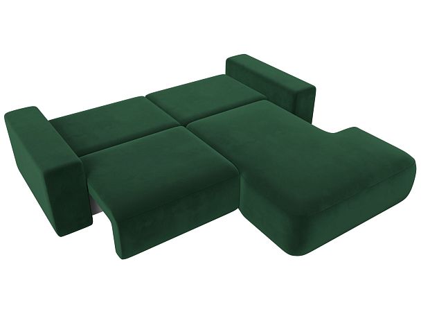 Диван угловой Лига-036 Классик правый угол Велюр зеленый - Вид 8