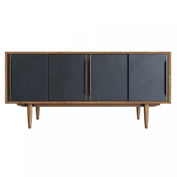 Комод 4 дверки "Bruni Black" BR-23 - Вид 1