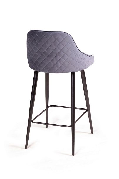 Стул полубарный Neo ромб, бархат серый 27 - Вид 5