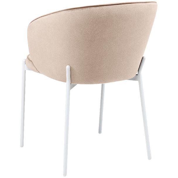 Стул кухонный Миэль кремовый велюр/белый - Вид 5