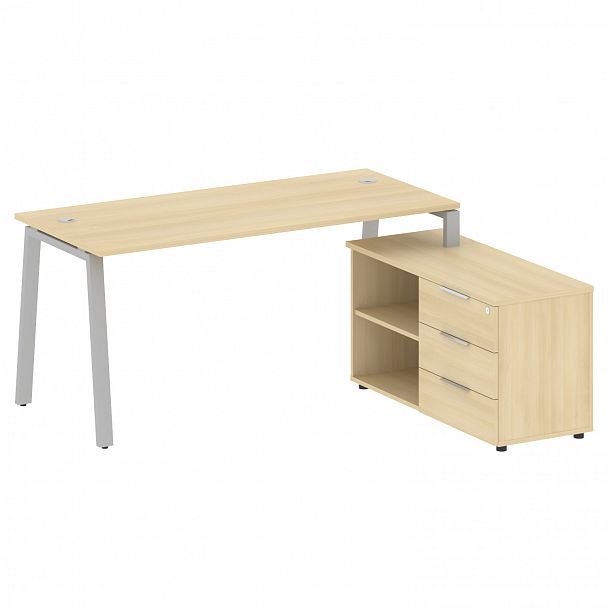 Рабочая станция "Metal System" БА.РС-СТС-2.4 акация/серый - Вид 1