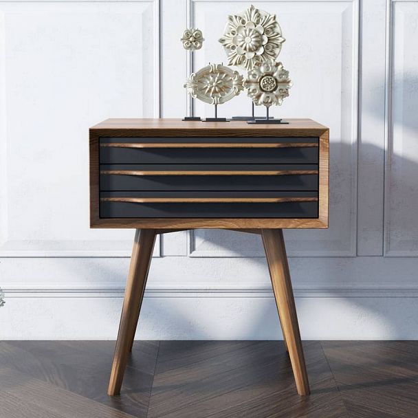 Тумба прикроватная "Bruni Black" BR-48 - Вид 4