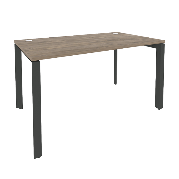 Onix Стол рабочий на П-образном м/к O.MP-SP-3.8 Тиквуд темный/Антрацит металл 1380*800*750 - Вид 1