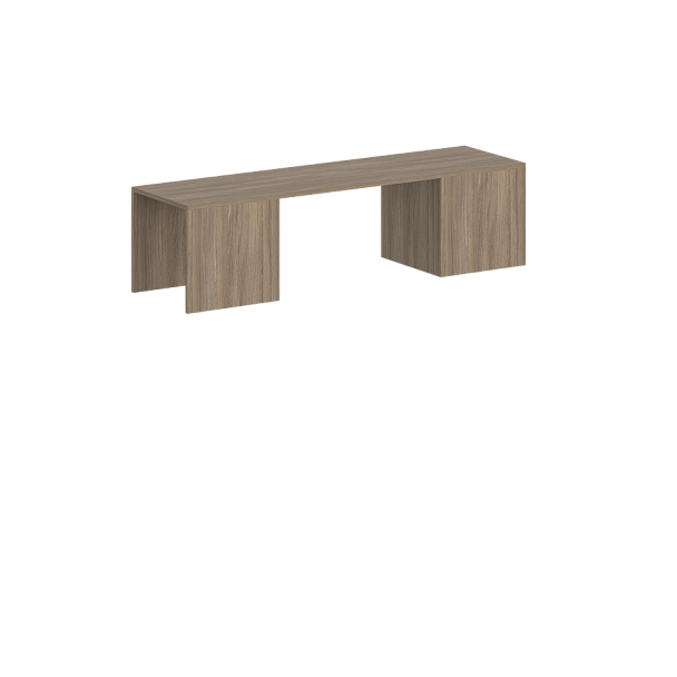 Надстройка на шкаф-купе низкий Sigma 1438х400х375  / цвет: дуб темный - Вид 1