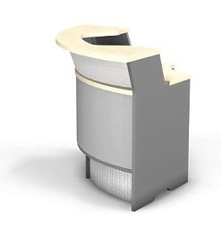 Стойка угловая низкая с вырезом Берлин Береза Майнау РУН.В90 - Фото предпросмотра