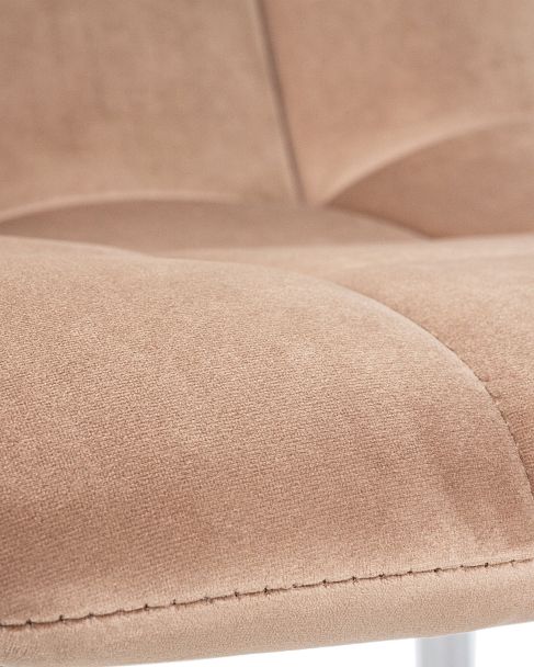 Стул обеденный DOBRIN ALEX (хром ножки, мокко велюр (V108-104), ) - Вид 9