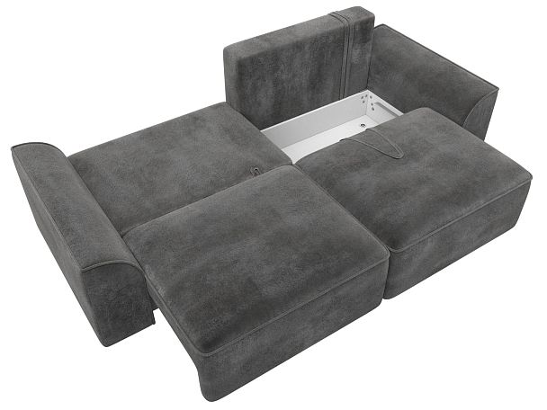 Диван прямой Лига-048 НПБ Велюр серый - Вид 9