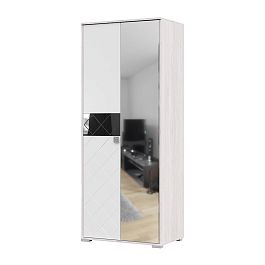 Шкаф Сальма ШК 022 (834х2060х525) анкор/белый глянец - Фото предпросмотра