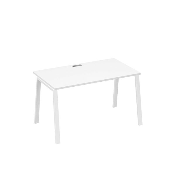 Стол письменный на металлокаркасе TRE A4 А4 Б3 024 БП белый премиум / металлокаркас белый - Вид 1