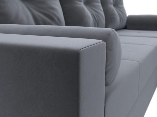 Диван угловой Верона Лайт угол правый (полностью велюр серый) - Вид 4