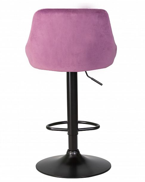 Стул барный DOBRIN LOGAN BLACK (пудрово-сиреневый велюр (MJ9-52)) - Вид 5