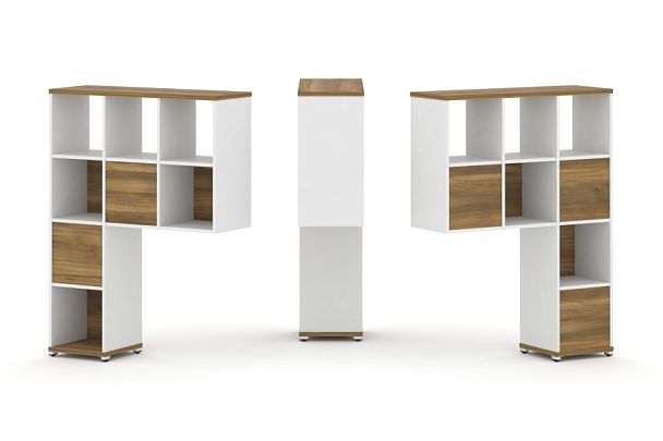 Concept Надставка высокая CN.DNV-003 Сандал Янтарный/Белый Бриллиант/Металл Белый 1099*350*1486 - Вид 1