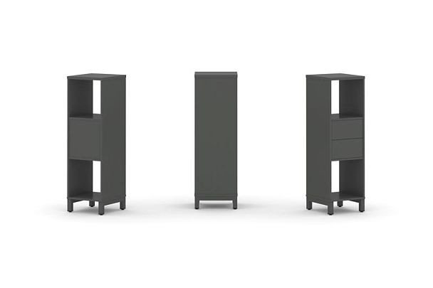 Стайл Проджект Набор стеллажа 1 сторон., 3 яр. SN.NS-311 Антрацит/Металл Антрацит 387*400*1248 - Вид 1