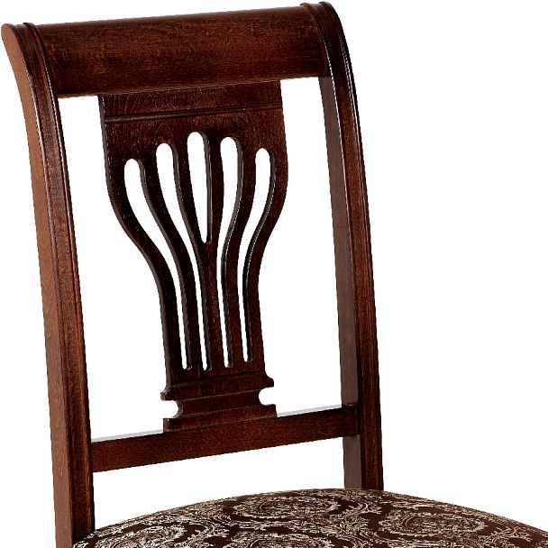 Стул деревянный с мягким сиденьем Мендельс Античный орех/Темно-коричневый жаккард - Вид 8