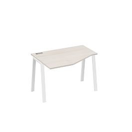 Стол эргономичный левый "Техно" на металлокаркасе TRE A4 А4 Б3 051 БП дуб / металлокаркас белый - Фото предпросмотра