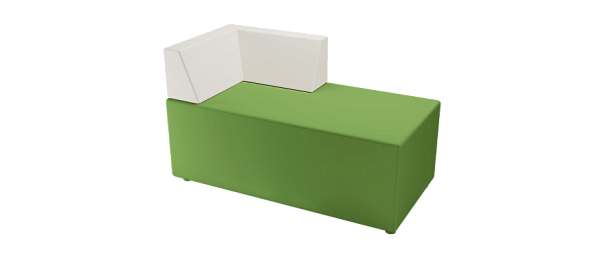 Угловой элемент "Модуль М-70/9" 2-х местный (спинка прямая 90 градусов) - Вид 1