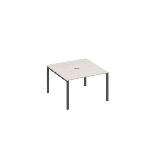 Стол 120 на металлокаркасе UNO в переговорную A4 А4 Б1 131 БП дуб / металлокаркас антрацит - Вид 1