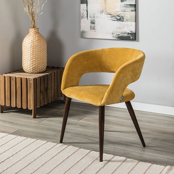 Кресло Hugs желтый/т.орех - Вид 11