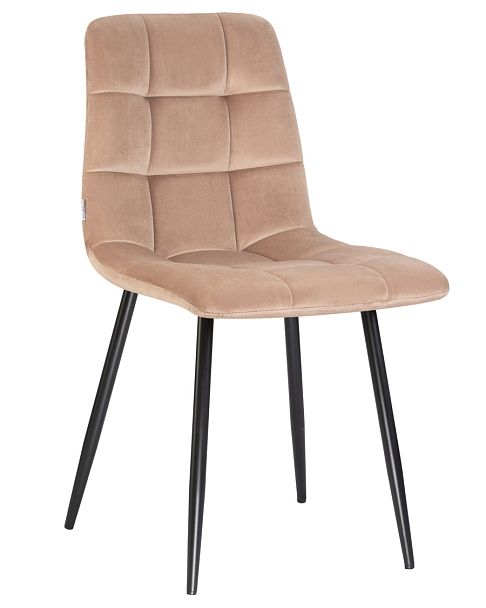 Стул обеденный DOBRIN ALEX (черные матовые ножки, мокко велюр (V108-104)) - Вид 1