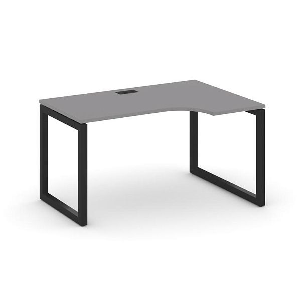 Стайл Проджект Стол рабочий эргономичный SN-5O.SPA-012(R) Серый Пепел/Металл Черный 1580*700/980*750 - Вид 1