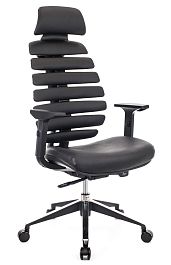 Кресло Everprof Ergo Black (Эрго Блэк) Кожа Черный - Фото предпросмотра