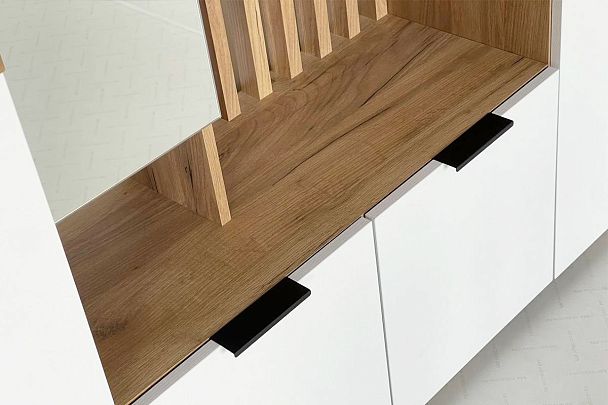 Бери Прихожая MPR-021.2563 дуб крафт золотой/белое дерево - Вид 11