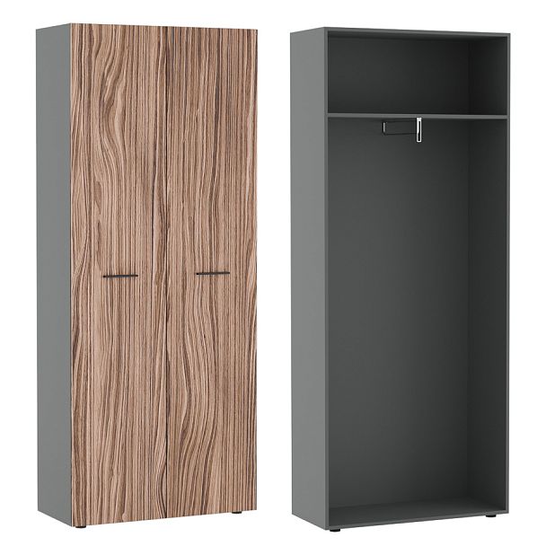 Гардероб Dali 90x41x218 орех сахара антрацит - Вид 1