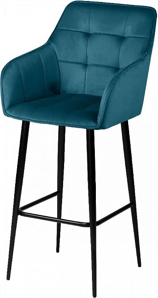 Барное поворотное кресло Мони К, Confetti izumrud/черный - Вид 2