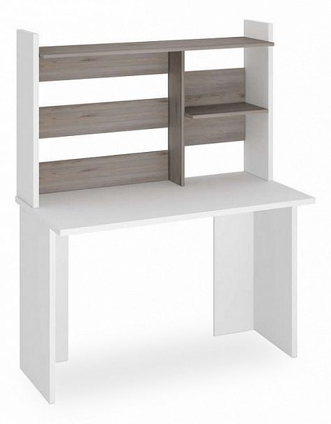 Стол компьютерный Домино Лайт СКЛ-Прям120+НКЛ120 Белый/Нельсон - Вид 1