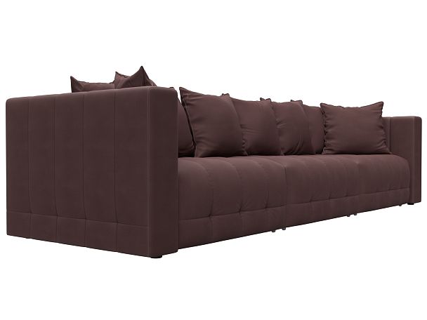 Диван прямой Лига-052 НПБ Лонг Замша бордовый - Вид 3