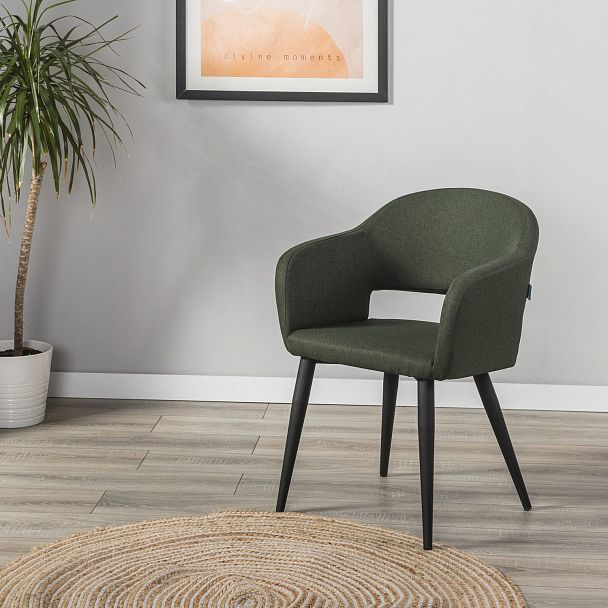 Кресло Oscar тёмно-зеленый/черный - Вид 9