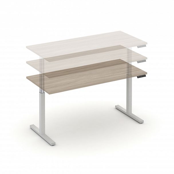 Стол электроподъемный "MOVE UP" MV.SE-4.7 Белый металл /  Дуб Аттик - Вид 4