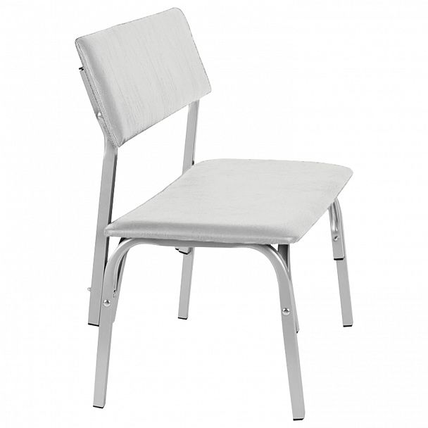 Банкетка со спинкой "Астрид", 1200х470х796 мм, каркас светло-серый, кожзам светло-серый - Вид 3