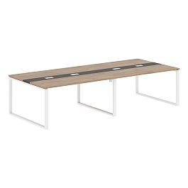 Конференц стол EQCT 3114 Дуб Денвер светлый/Белый 3132х1346х750 EDIS - Фото предпросмотра