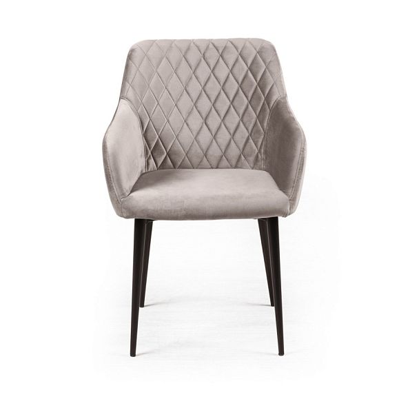 Стул Robert поворотный 90 градусов, функция возврата, антишум, бархат пепельно-бежевый 25 - Вид 1